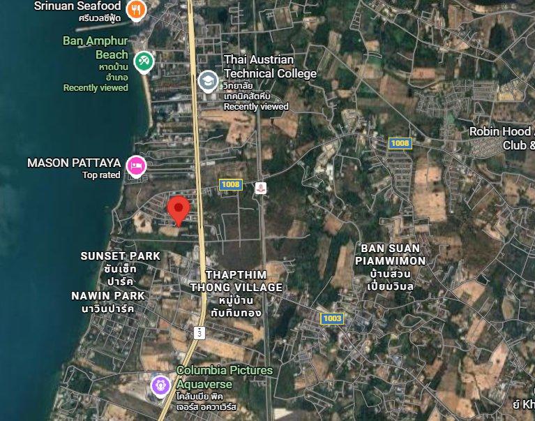 ขายที่ดินนาจอมเทียนฝั่งทะเลเนื้อที่ 80 ตรว. ใกล้หาด600เมตร ใกล้ถ.สุขุมวิท3-150เมตร อ.สัตหีบ จ.ชลบุรี 3