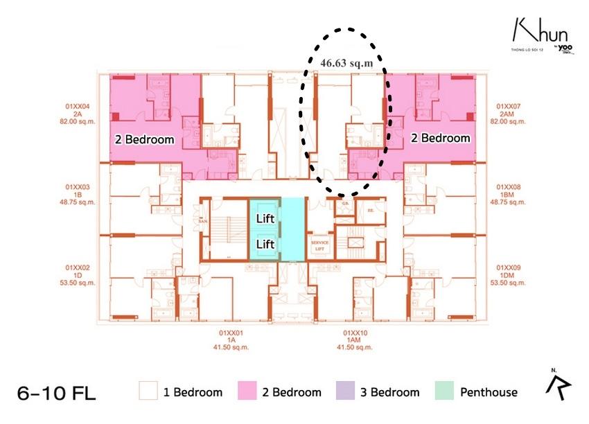 ให้เช่า/ขาย Condo Khun by yoo ซอยทองหล่อ 10 ใกล้ BTS ทองหล่อ 50 ตารางเมตร 1 ห้องนอน ชั้น8 ทิศเหนือ ตกแต่งครบพร้อมอยู่ 7