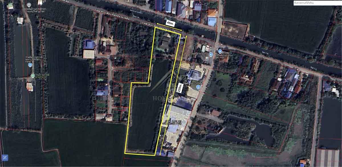 ขายที่ดิน 6-3-38.7 ไร่ ตำบล บางคูรัด เลียบคลองนายเฉลิม