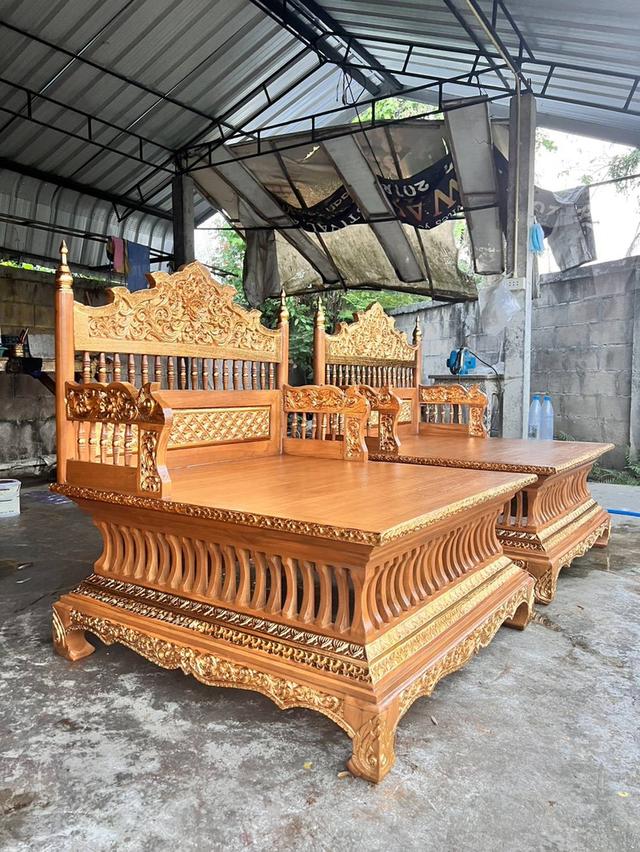 ธรรมาสน์ไม้สักแกะสลัก จัดส่งทั่วประเทศ รูปที่ 6