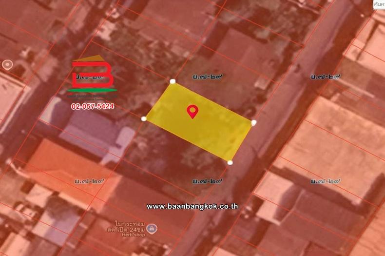 ที่ดินเปล่า เนื้อที่ 30 ตร.ว. ชุมชนเปรมฤทัย (เฉลิมพระเกียรติร.9 ซอย 14 แยก 30), ใกล้วัดตะกล่ำ ถนนศรีนครินทร์ แขวงหนองบอน เขตประเวศ 7