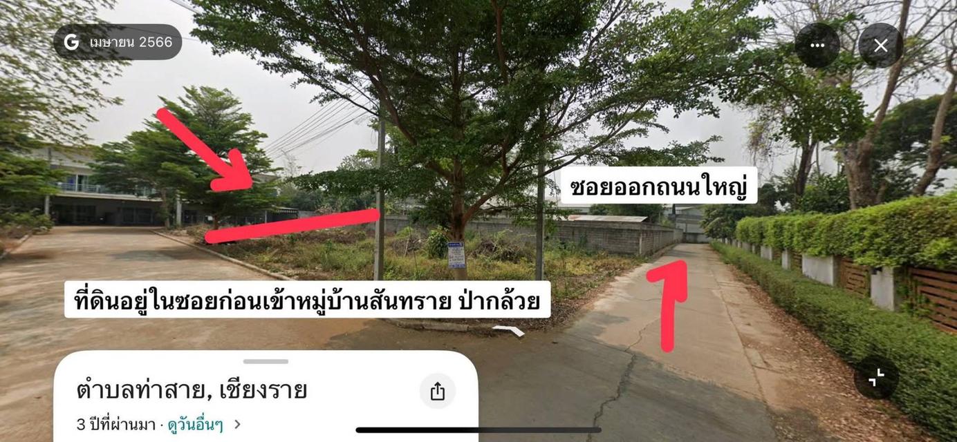 ขายที่ดิน 99 ตารางวา บ้านป่ากล้วย ตำบลสันทราย อำเภอเมืองเชียงราย 1