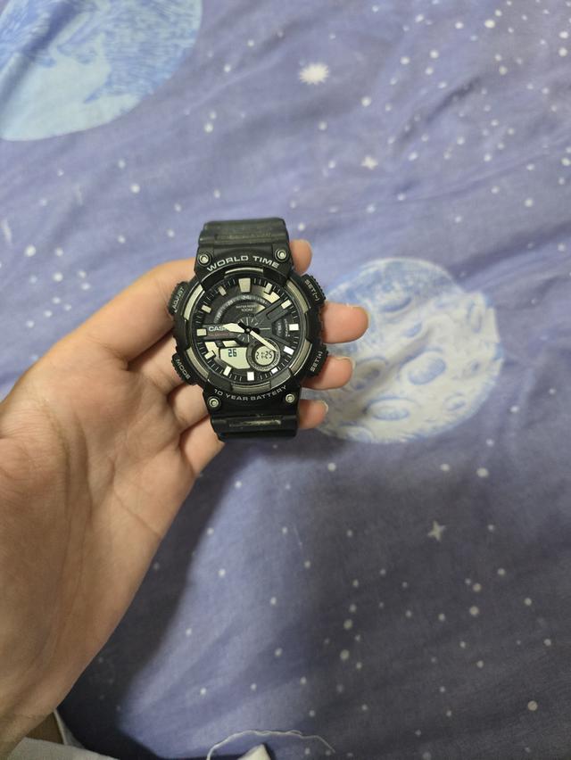 นาฬิกาข้อมือ Casio รุ่น AEQ-110W-1AVDF สีดำ วัสดุเรซิน