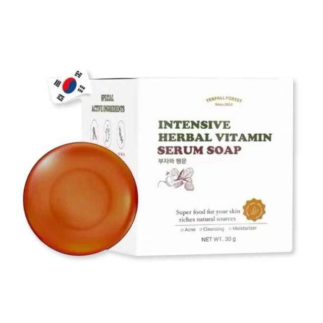 สบู่เซรั่มสด Yerpall Intensive Herbal Vitamin Serum Soap 30g. 2