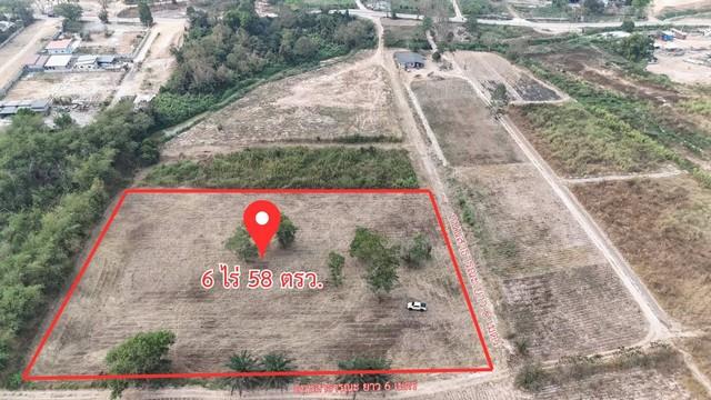 ขายที่ดินสีม่วงลายทำเลทองใกล้นิคมพัฒนา จ.ระยอง ขาย 6 ไร่ 58 ตร.ว. เหมาะทำโรงงาน โกดัง คลังสินค้า หรือเก็บไว้ลงทุน 6