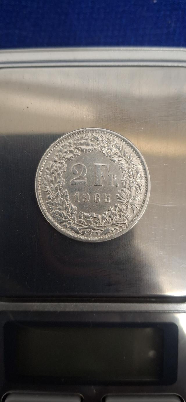 เหรียญ 2Fr.ปี1965 เนื้อเงิน หายากมากๆ