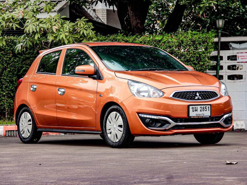 MITSUBISHI MIRAGE 1.2 GLX ปี 2019 เกียร์ Auto เบนซิน สีส้ม รถบ้านพร้อมใช้งาน ไมล์เพียง 110,249 km. 2