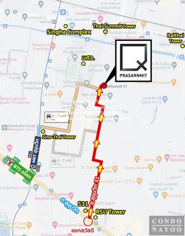 CONDOMINIUM Q Prasarnmit ขนาด = 60 ตรม 8446000 THAI BAHT ราคานี้รีบจอง กรุงเทพ 2