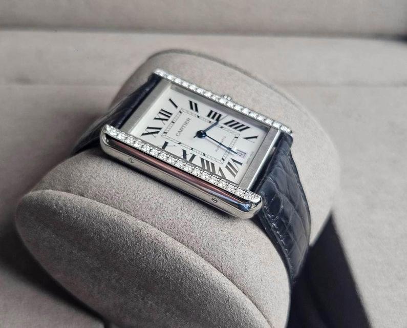 Cartier Tank Solo XL Steel Diamonds Full set! 6