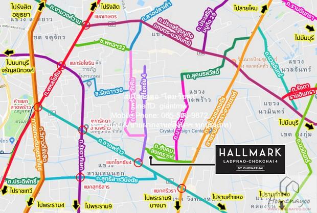 CONDOMINIUM Hallmark Ladprao-Chokchai 4 Phase 1 ใกล้กับ ตลาดโชคชัย 4 1 กม. 22000 - 2Bedroom1BR area 40 ตรม ทำเลสวย กรุงเ 2