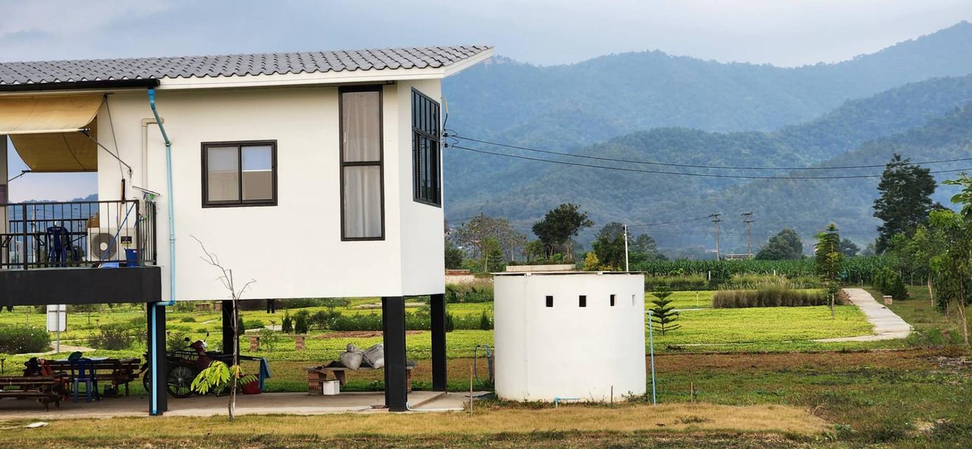 ขายบ้านพักตากอากาศ 3 หลัง โฉนด 10.2 ไร่ เขาล้อมรอบ 360 ํ เชียงใหม่ 8