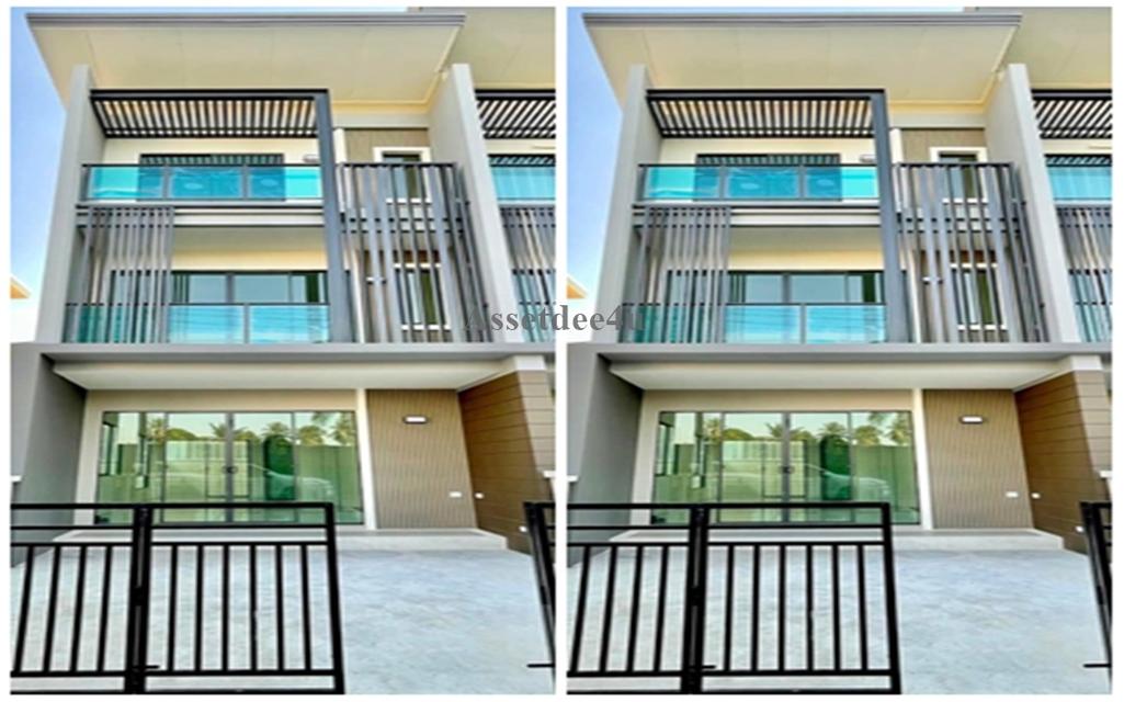 AT582 ให้เช่าทาวน์โฮม 3 ชั้น ทาวน์ อเวนิว เมิร์จ รัตนาธิเบศร์ ใกล้รถไฟฟ้าMRTสามแยกบางใหญ่ ใกล้เซ็นทรัล เวสต์เกต 
