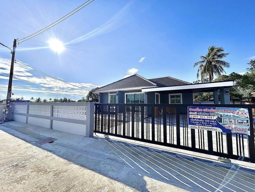 ขายบ้านสร้างใหม่อำเภอกำแพงแสน นครปฐม เนื้อที่ 110ตรว. 3ห้องนอน 2ห้องน้ำ ฟรีแอร์ 4เครื่อง บ้านทำเลดีน่าอยู่ 1