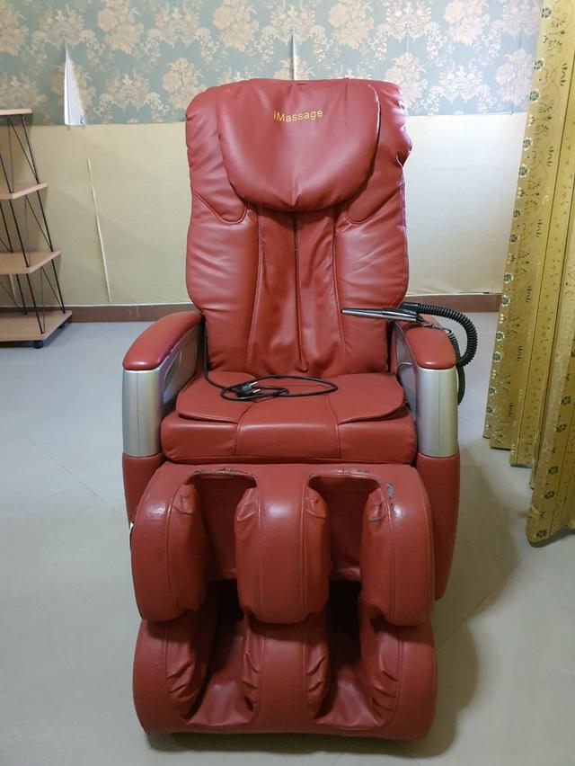 เก้าอี้นวดไฟฟ้า RESTER TITAN สีเลือดหมู มือสอง สภาพดี ใช้งานปกติ 3