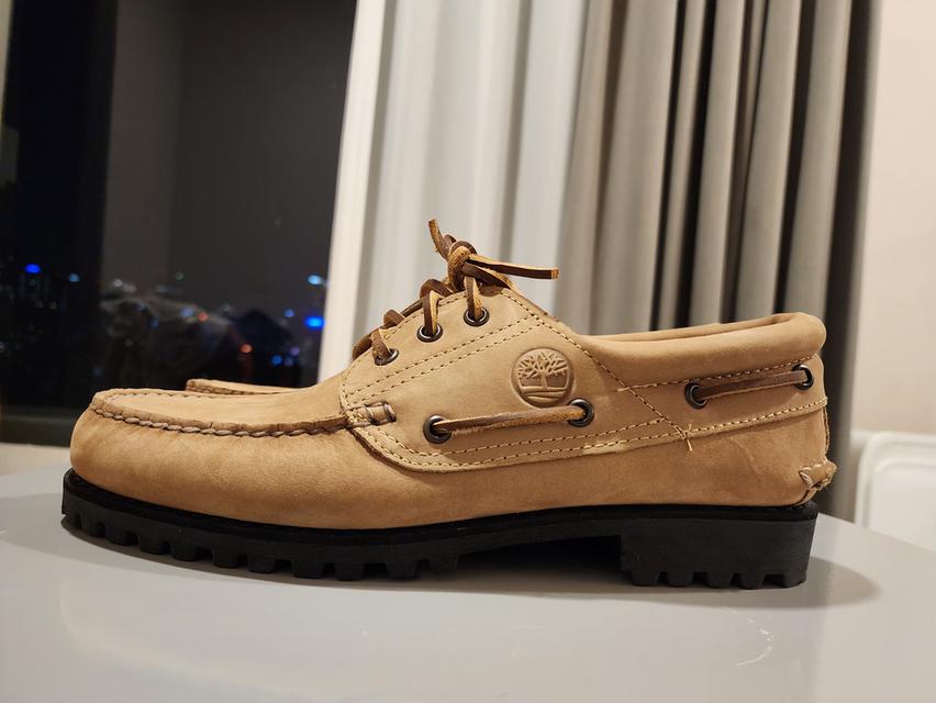 รองเท้าทรงเรือ Timberland Authentic สีเบจกลาง หนังนูบัค