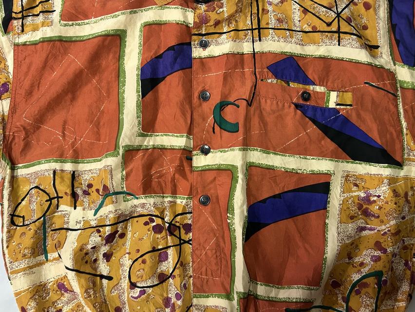 💥Rare Vintage 90s Gary Player "Black Knight" Abstract Polo Shirt💥 รูปที่ 6