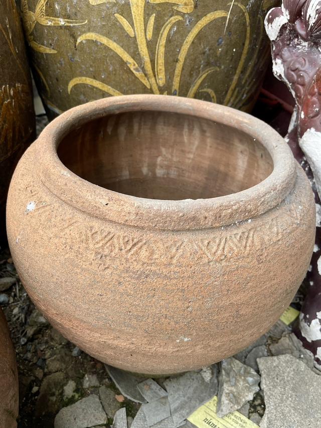 โอ่งแดง โอ่งดินแดง โอ่งโบราณ ขนาด40ซม เครื่องปั้นดินเผา