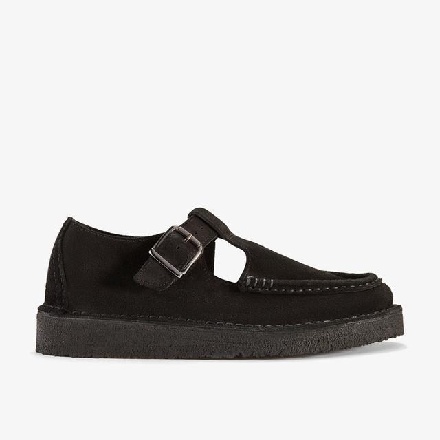 Clarks Nomad T Bar Black Suede