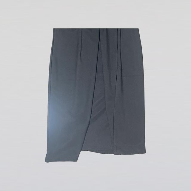 เดรสเข้ารูปสีดําดีไซน์ทับซ้อน (Black Overlap/Drape Detail Sheath Dress)@SP030 7