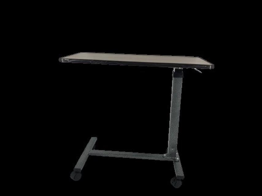 โต๊ะคร่อมเตียง หน้าไม้ ปรับระดับได้ Wooden Top Overbed Table 4