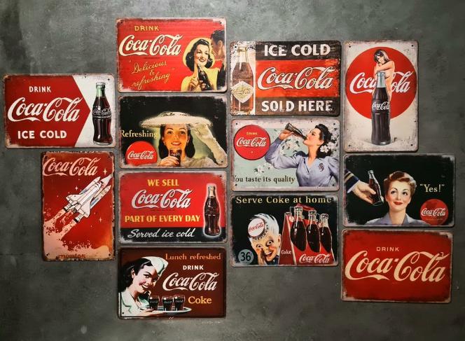 🛑ส่งด่วน🛑 ป้ายสังกะสี ฝาสังกะสี coca cola โค้ก (ออกบิล VAT ได้)