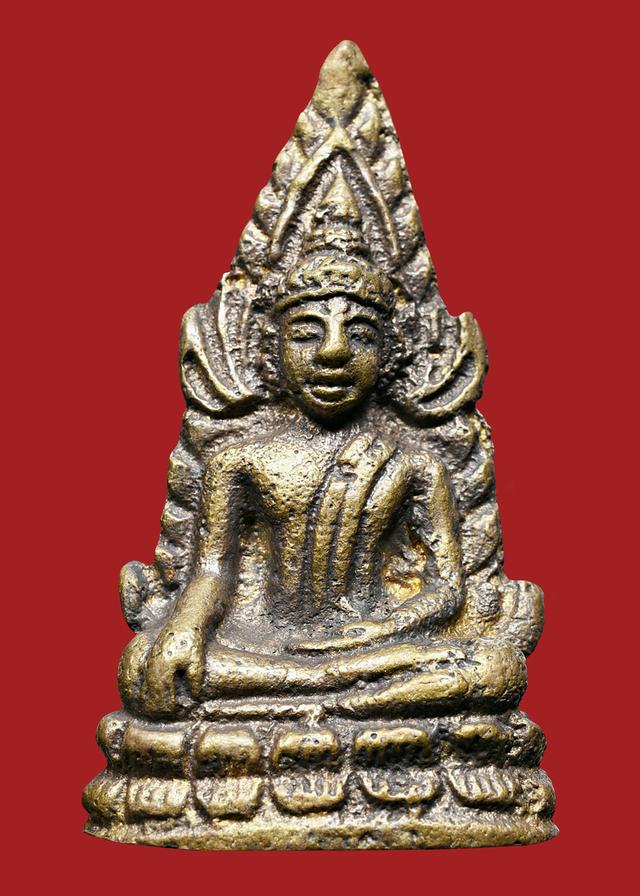 พระพุทธชินราชอินโดจีน ปี 2485 พิมพ์ต้อใหญ่บัวขีด เนื้อโลหะ ตอกโค๊ต 7