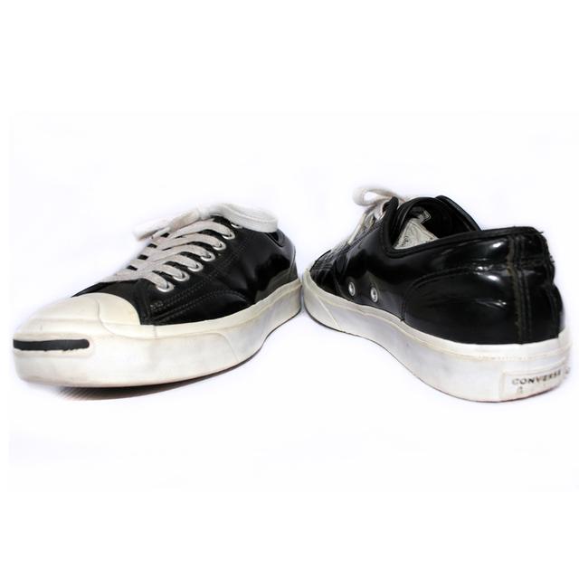 CONVERSE รองเท้าผ้าใบมือสอง Jack Purcell สีดำ หนังมัน สภาพสวยๆชิคๆ จัดส่งฟรี!!! เก็บปลายทาง 7