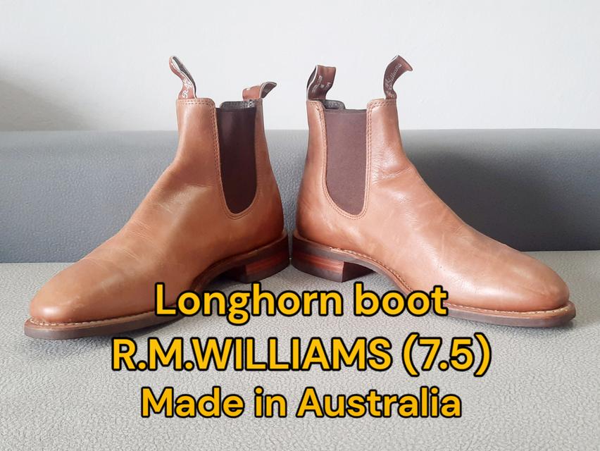 รองเท้าบู๊ท longhorn รุ่น R.M.WILLIAMS size 7.5 made in Australia แท้