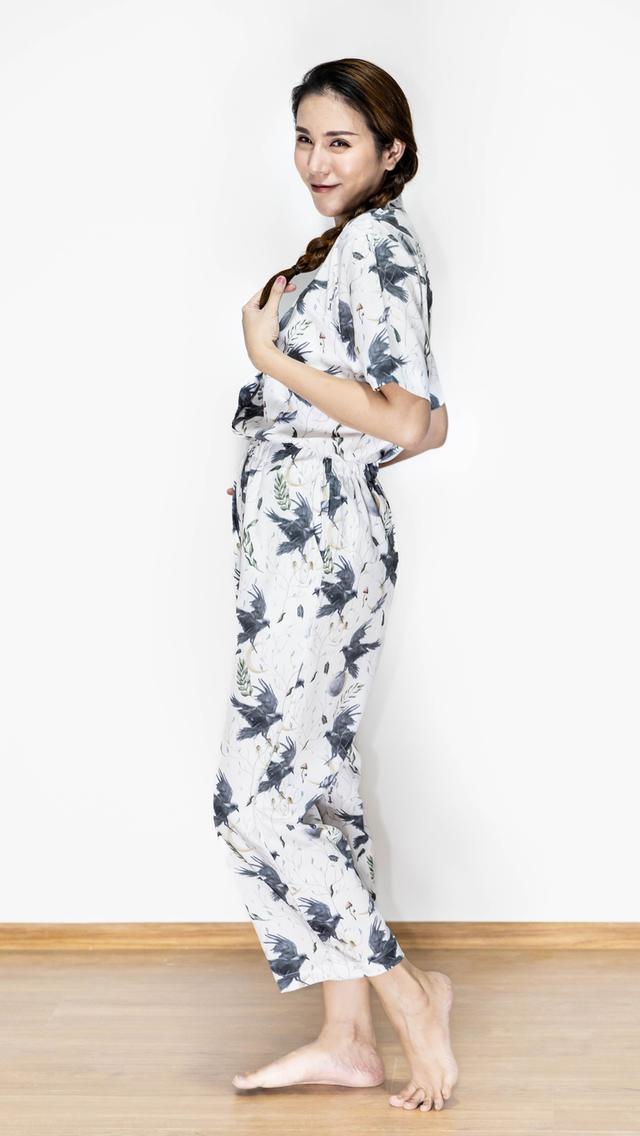 ชุดนอนผ้าไหม​ silk satin รูปที่ 2