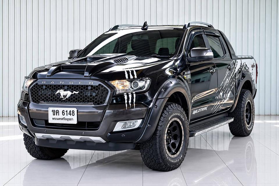 #FORD RANGER, 3.2 WILDTRAK 4WD ปี 2018 สีดำ โฉม DOUBLE CAB💢TOP 4WD รูปที่ 4