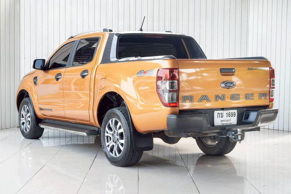FORD RANGER 2.0 BI-TURBO WILDTRAK 4WD ปี 2019 สีส้ม โฉม DOUBLE CAB รูปที่ 4