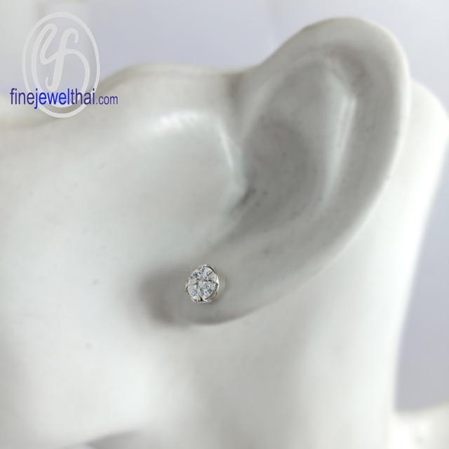 FineJewelThai.com ต่างหูเพชรพรีเมี่ยม เงินแท้925 E1038cz00 รูปที่ 5
