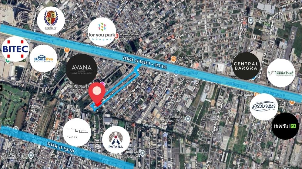 ขายที่ดินพร้อมบ้านเก่า ถาวรนิเวศน์ 1 ซอยบางนา -​ตราด 14 ใกล้เซ็นทรัลบางนา 2