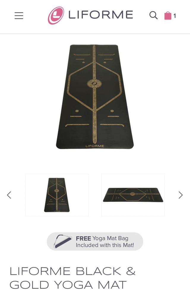 รูป Liforme Mat Yoga , Black/Gold
