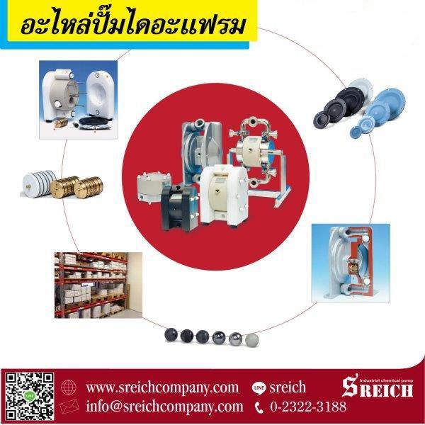 ขายอะไหล่ปั๊มไดอะแฟรมยุโรป spare part Diaphragm Pump