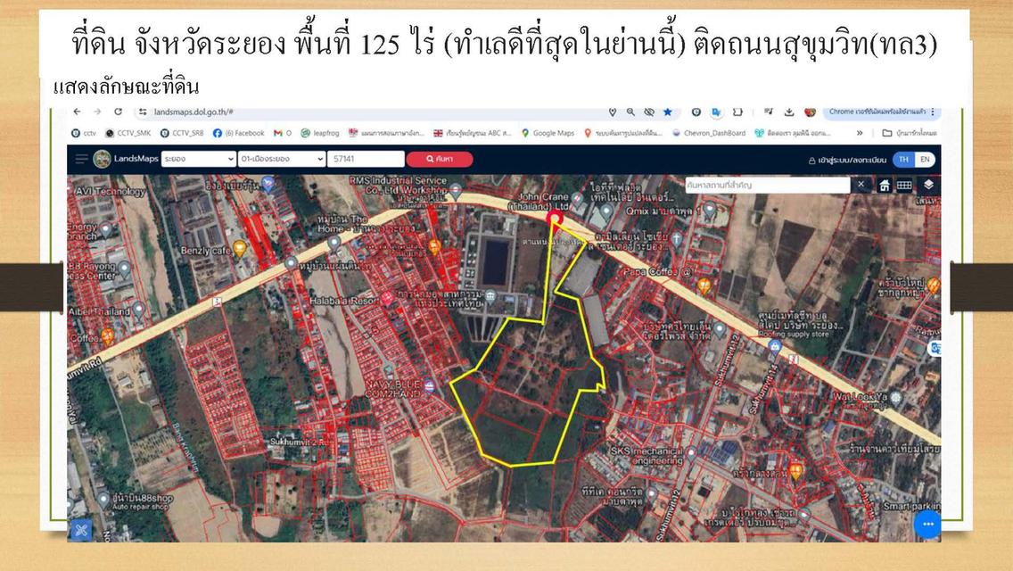 ที่ดินแปลงใหญ่ 118 ไร่ ศักยภาพสูง ติดถนนสุขุมวิท 8 เลน และหลังติดนิคมอุตสาหกรรมมาบตาพุด รองรับการขยายตัวของเมืองและภาคอุตสาหกรรม 3