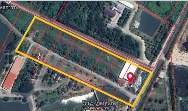 ขายที่ดินบ้านบึงชลบุรี ขายที่ดิน 8ไร่ 1 งาน 77 ตรว.ติดถนน 2 ด้าน ที่ติดตัดเป็นล๊อคละ1ไร่ หรือซื้อยกแปลงได้ 1