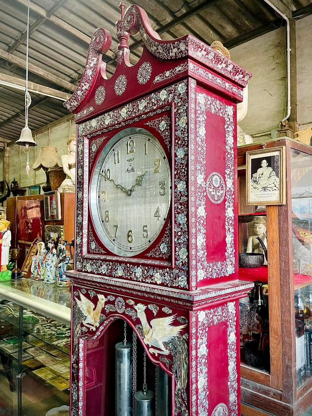 นาฬิกาตั้งพื้น ประดับมุก นาฬิกาตั้งพื้นโบราณ 3