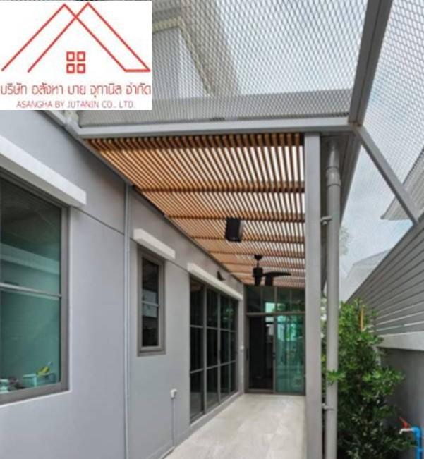 รูป รับงานต่อเติมเทอเรสด้านข้าง งานจัดสวนสนามหญ้า Tel.0658289624 4