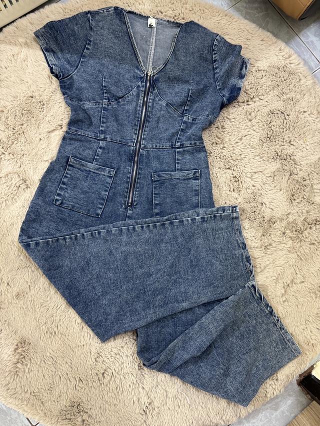 ชุด๊จัมพ์สูทยีนส์ ขายาว