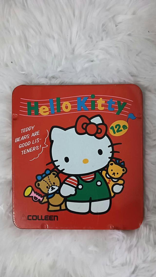 [Rare Item / งานสะสมปี 1989] กล่องสีไม้ Colleen x Hello Kitty 12 สี Made in Japan