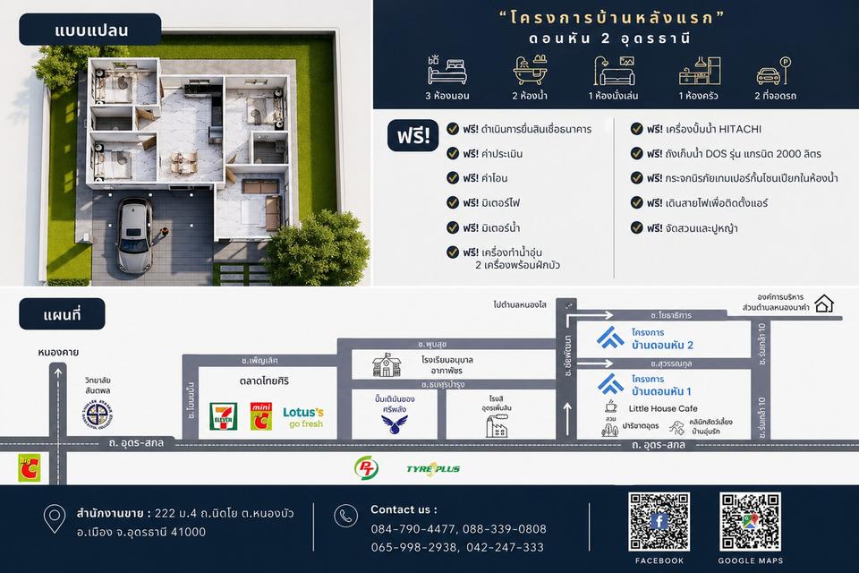 โครงการ My First Home UD “บ้านหลังแรก” ดอนหัน 2 3