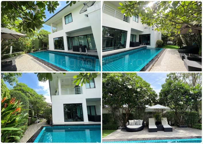H-138 : ขาย & ให้เช่า พูลวิลล่า 119 ตร.วา Blue Lagoon 2 บางนา-วงแหวน ถ.กาญจนาภิเษก ประเวศ 3