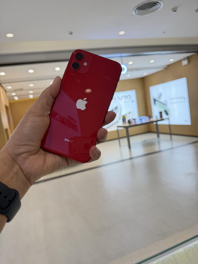 iPhone 11 สีแดง 128 แบต 100%  เครื่องเดิมๆ