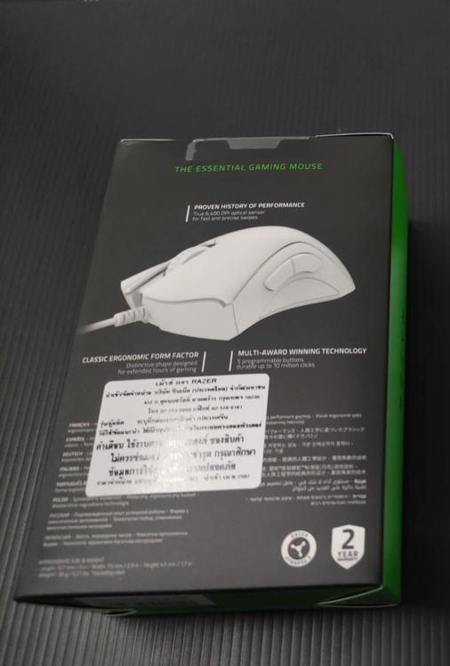 เมาส์ Razer Deathdder Essential สีขาว  4