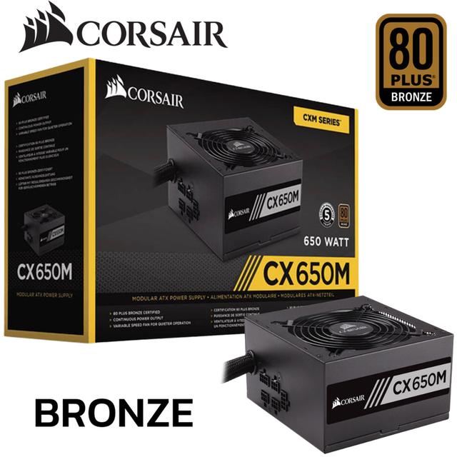 ชุดจ่ายไฟคอมพิวเตอร์เดสท็อป Corsair® CX650M มือสอง แท้ ราคา 840 บาท รวมค่าส่งทั่วไทย