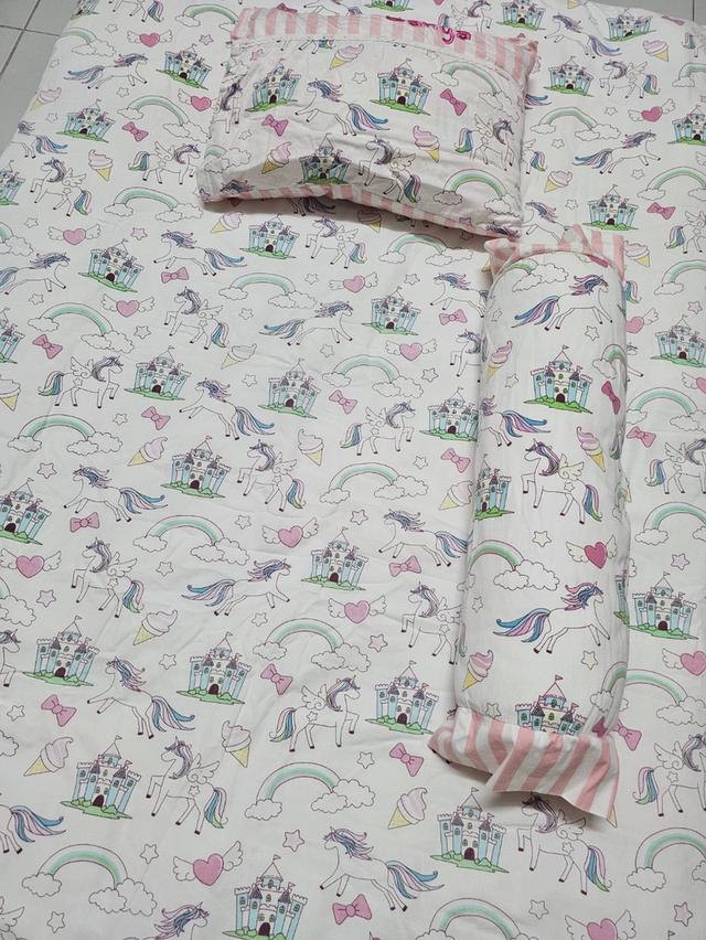 ชุดที่นอนเด็กอนุบาล พับได้ Nichpatr ปลอกผ้า Nano Airflow มือสอง สภาพสมบูรณ์