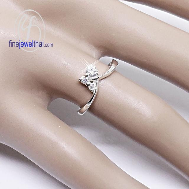 Finejewelthai-แหวนเพชร-เพชรสังเคราะห์-แหวนเงินแท้-R1185cz