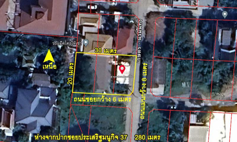 ขายที่ดิน ซอยประเสริฐมนูกิจ 37  กำลังจะมีรถไฟฟ้าสายสีน้ำตาล สถานีคลองลำเจียก ผ่านด้านถนนประเสริฐมนูกิจ 5