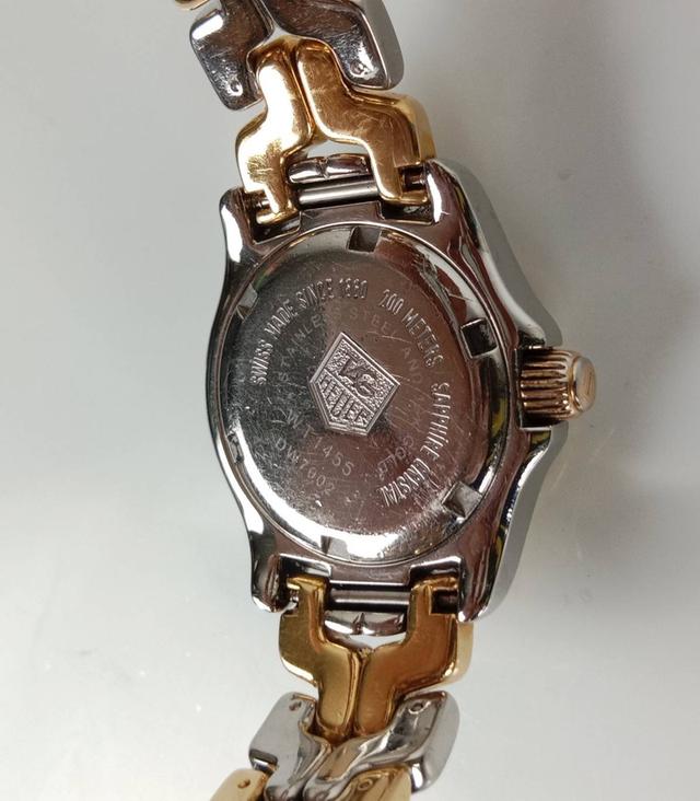 28.TAG Heuer Ladies SS/18k Gold WT1455 DW7002 Mother of Pearl Link Watch พร้อมกล่องแท้ 7